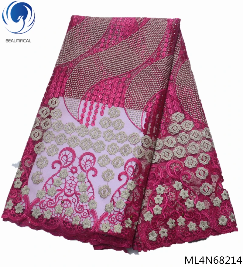 

BEAUTIFICAL net lace fabric nigerian lace fabrics latest lace fabric best selling 2019 products small flower style ML4N682
