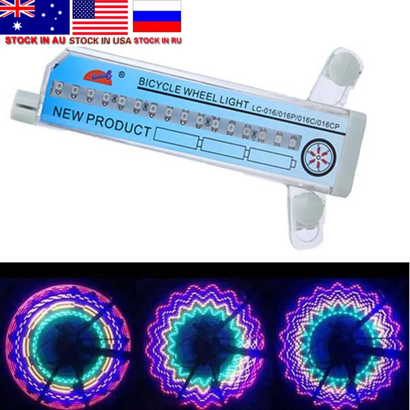 

Dropshipping LED Colorful 32-Pattern Waterproof Bicycle Light LED Bike Spoke Wheel Lights Cycling Accessories Luces Bicicleta
