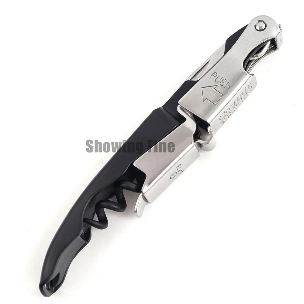 High Quality Coutale Mini Pocket Corkscrew Stainless Steel Wine Openers Double Hinges Waiter's Corkscrews Wine Bottle Openors