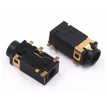 

100Pcs 3.5 MM headphone socket Audio socket PJ-342 Surface mounted 6 feet Double track gold plated PJ342