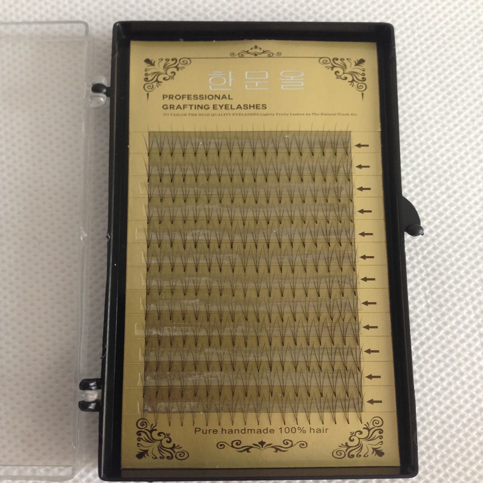 

10 Trays/lot Knot Free Natural Soft 3D Eyelashes Volume Long Grafted Premade Fans Eye Lash Professional 3D Lash