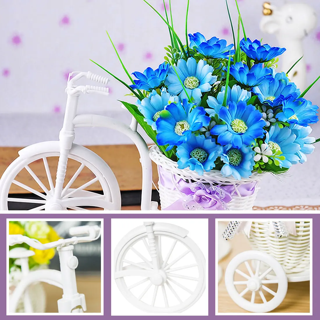 32 вида стиль ваза из ротанга+ цветы метров набор искусственных цветов украшение дома подарок на день рождения DIY цветочное украшение - Цвет: Style 28