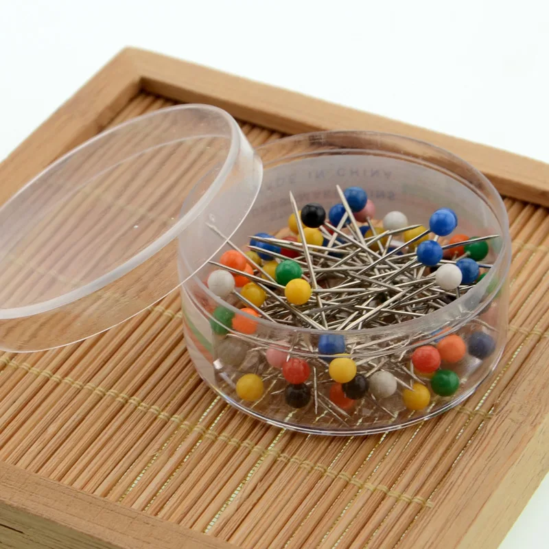 

80Pcs 4*3.2mm Mixcolor Patchwork Pin Pearl Head Pins Corsage Sewing Pin DIY Craft Quilting Tool Sewing Accessories