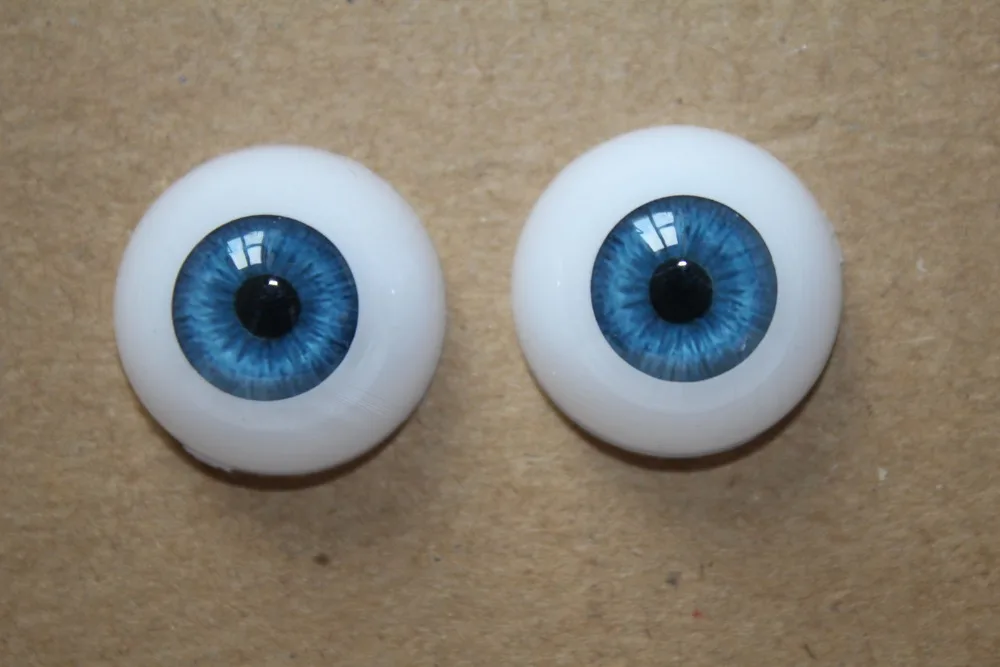 22mm Dark Blue Reborn Dolls Eyes Half Round Acrylic Eyes For Newborn Baby Dolls