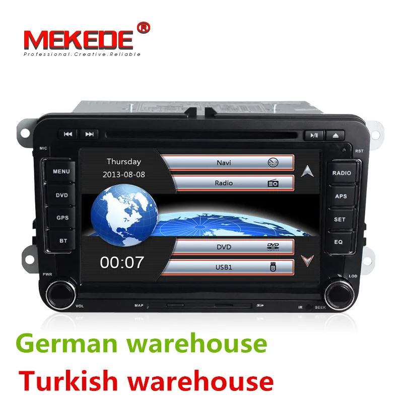 Clearance MEKEDE Car DVD Player GPS Navigation Two Din 7 Inch For Volkswagen Skoda POLO PASSAT B6 CC TIGUAN GOLF 5 Fabia support 1080p 3