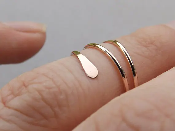 

PINJEAS Rose Filling / Knuckle Rings Three Circle handmade Toe RINGS Cute Jewelry for woman Christmas gift