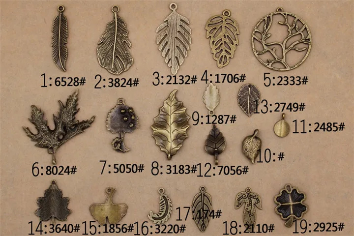 3  2pcs Vintage Leaves Pendants For Necklace Handmade Diy Jewelry Accessories Earring Jewelry Components Bracelet Jewelry Marking