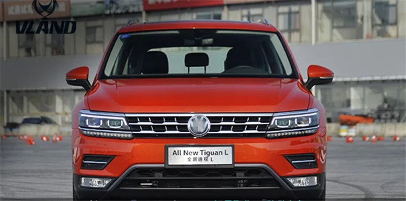 VLAND Заводская фара для Tiguan светодиодный головной светильник с ангельскими глазами светодиодный DRL H7 ксеноновая лампа для Tiguan головной светильник