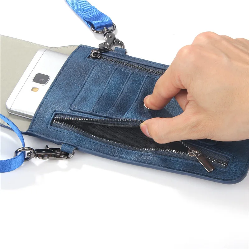 CHEZVOUS 4 Colors PU Leather 2 Zipper Phone Bag Vintage Women Shoulder Bags Crossbody Bags for Women for iPhone Samsung Huawei iphone 8 phone cases