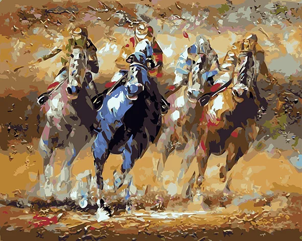 cioioil c555 ancient horse racing paintingnumbers canvas