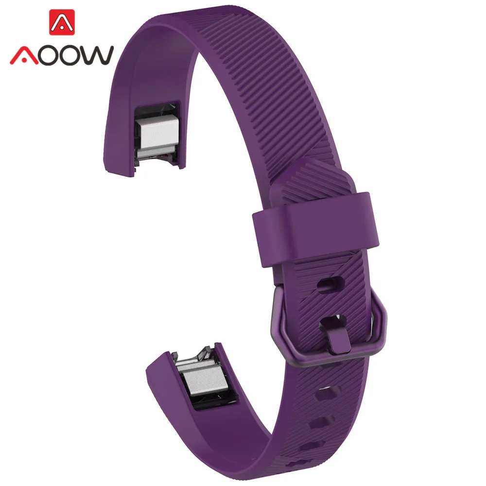 14 цветов силиконовый ремешок для часов для Fitbit Alta/Alta HR/ACE Смарт часы фитнес Спорт Водонепроницаемый замена Браслет ремешок - Цвет ремешка: Dark purple