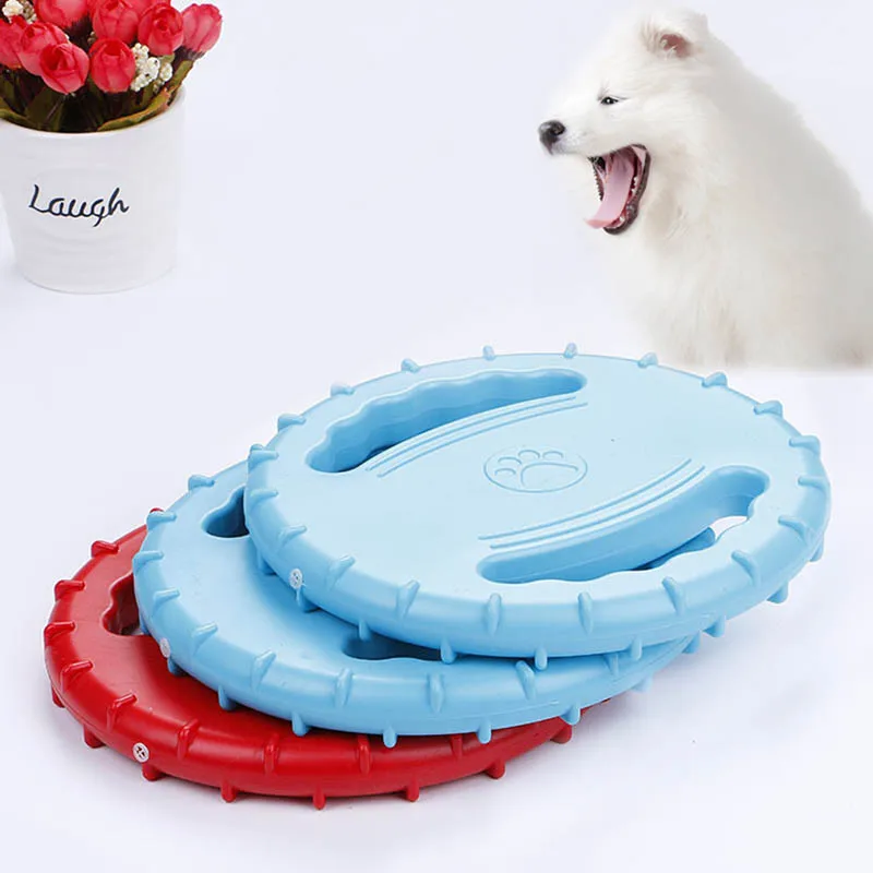 التفاعلية الكلب تحلق أقراص لعبة كلب من المطاط في الهواء الطلق الحيوانات الأليفة مضغ لعبة تدريب الحيوانات الأليفة المنتجات جرو اكسسوارات 9A15 التفاعلية الكلب تحلق أقراص لعبة كلب من المطاط في الهواء الطلق الحيوانات الأليفة مضغ لعبة تدريب الحيوانات الأليفة المنتجات جرو اكسسوارات 9A15