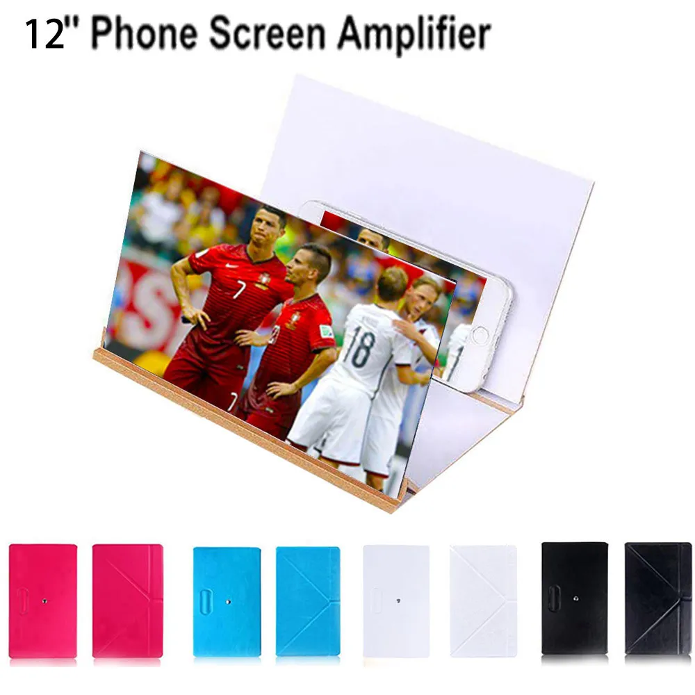 

3D Phone Screen Magnifier Stereoscopic Amplifying 12 Inch Desktop Bracket Mobile phone screen zooms 4-6 times For Iphone XS/X
