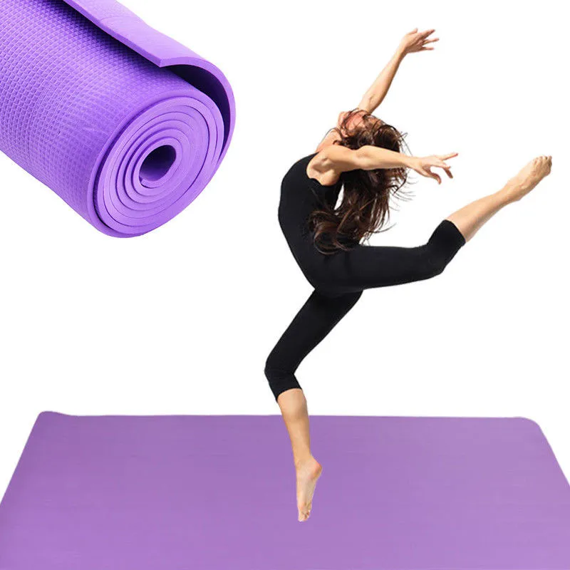 173x60 см Коврик для йоги Экстра толстый 6 мм нескользящий коврик для упражнений/тренажерного зала/кемпинга/пикника/гимнастики на открытом воздухе
