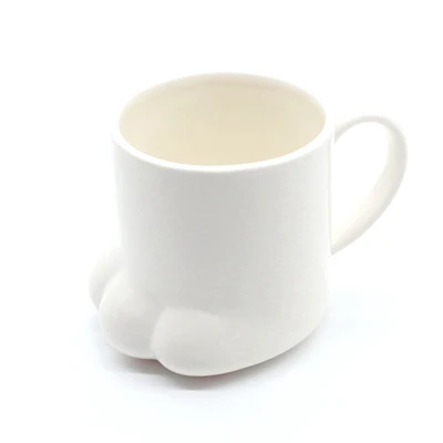 White Mug Pandapark милый креативный кот лапы керамическая Личность Молоко Кружка Офис кофе стакан кружки для завтрака подарок для детей PPX016 - Цвет: White Mug