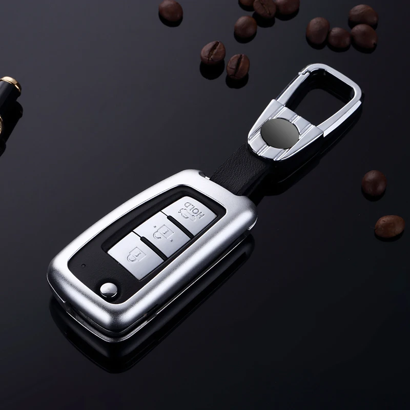 Kopen Vouwwagen remote key case voor Nissan X Trail Juke Qashqai Micra Pulsar Waterdichte case voor autosleutel Siliconen case voor autosleutel