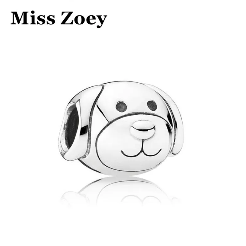 

AD001(10),Silver Alloy Cute Dog Shape DIY Beads European Big Hole Metal Spacer Beads For Women Charms Bracelet & Bangles Jewelry