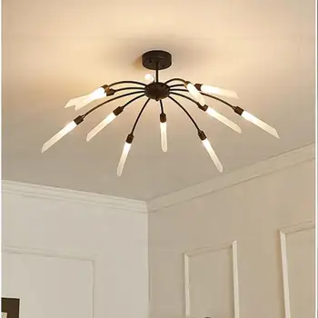 

Home office/study Led Pendant Lamp reading light Luminaire Black Gold G9 Glass Shade ceiling fixtures Lights Lustres For Hallway