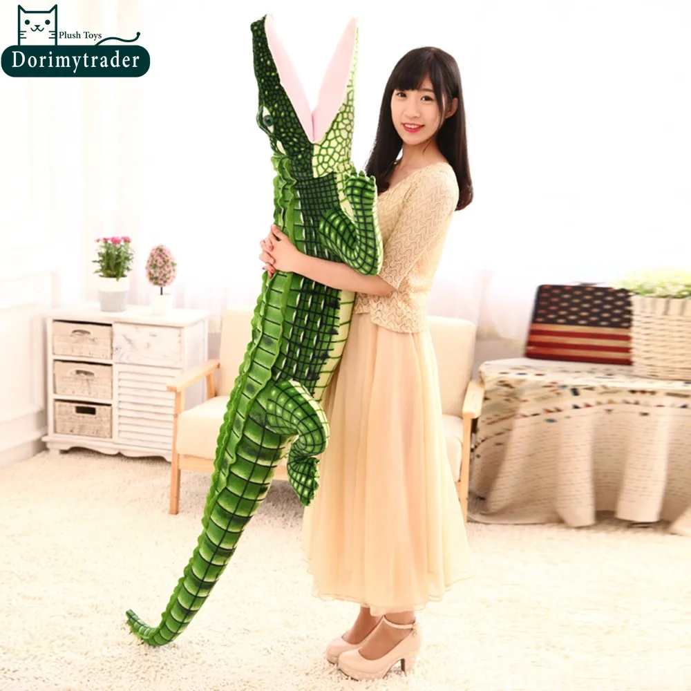 Dorimytrader Hot 79'' 200cm Funny Stuffed Soft Plush Lovely Large Simulated Animal Crocodile Toy, Free Shipping DY60721 (4)