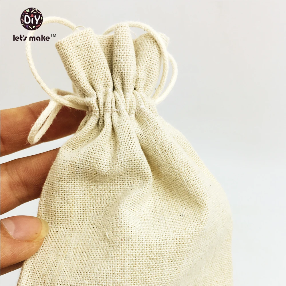Давайте сделаем средние хлопчатобумажные парусиновые сумки без отбеливания двойной шнур шнурок закрытия(50 шт. 14x9,5 см) ювелирные изделия подарок кулон