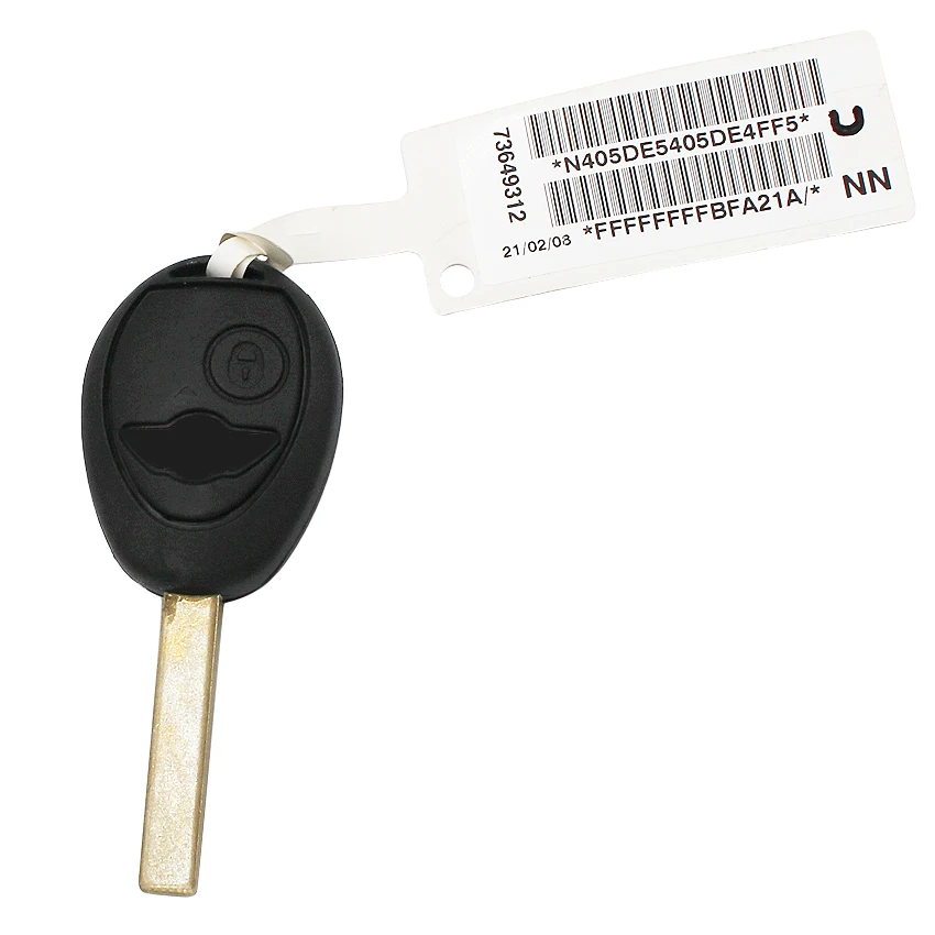 2 кнопки OEM дистанционный ключ автомобильный смарт ключ-брелок 433 МГц ID73 чип для BMW Mini Cooper Rover 75 2002 2003 2004 2005 с нерезанным лезвием