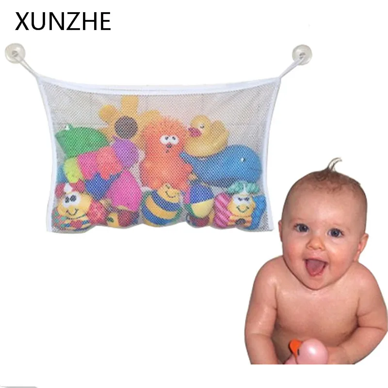 

XUNZHE Multifunction Suction Cup Fine Mesh Storage Bag Baby Bathing Toys Hang Bag Home Bathroom Toiletries Sundries Organizers