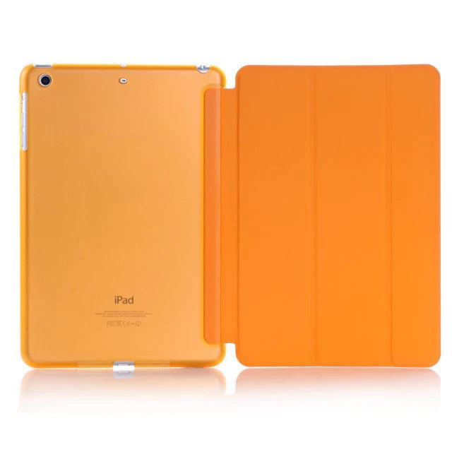 Ультратонкий Магнитный чехол Smart Cover из искусственной кожи чехол-подставка для Apple Ipad Mini 1 2 3 с дисплеем retina+ Бесплатный подарок стилус - Цвет: Orange