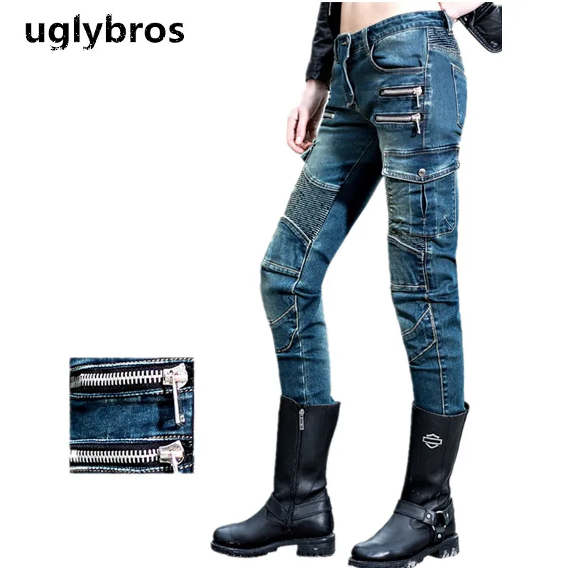 Fashion straight blue jeans size 25 26 27 uglybros MOTORPOOL UBS11 jeans motorcycle protection pants women moto pants Fashion straight blue jeans size 25 26 27 uglybros MOTORPOOL UBS11 jeans motorcycle protection pants women moto pants