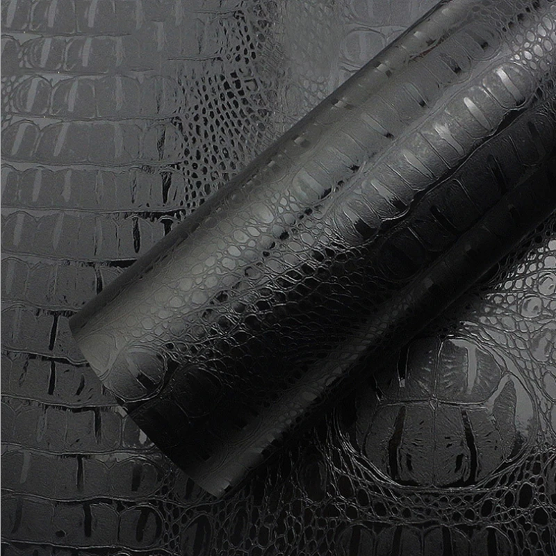 Black Crocodile Leather Grain Texture Vinyl Car Wrap Sticker Decal Film  Adhesive Sticker Interior Car Styling Covering Wrapping - Car Stickers -  AliExpress
