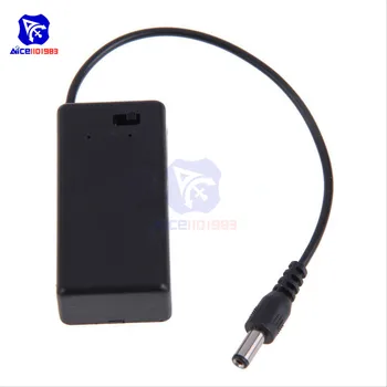 

9V PP3 Battery Holder Box Case Wire Lead ON/OFF Switch Cover with DC 2.1mm Plug