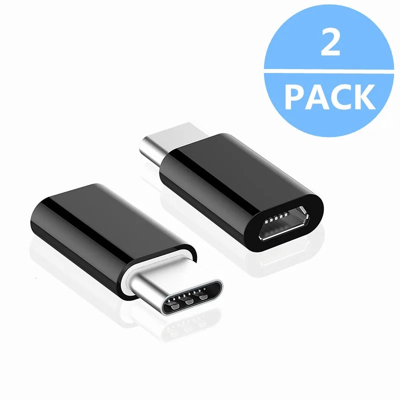 2 шт. Type-C к Micro USB адаптеру для SAMSUNG Galaxy C5 Pro/C7 Pro/C9 Pro/S8 конвертер быстрое зарядное