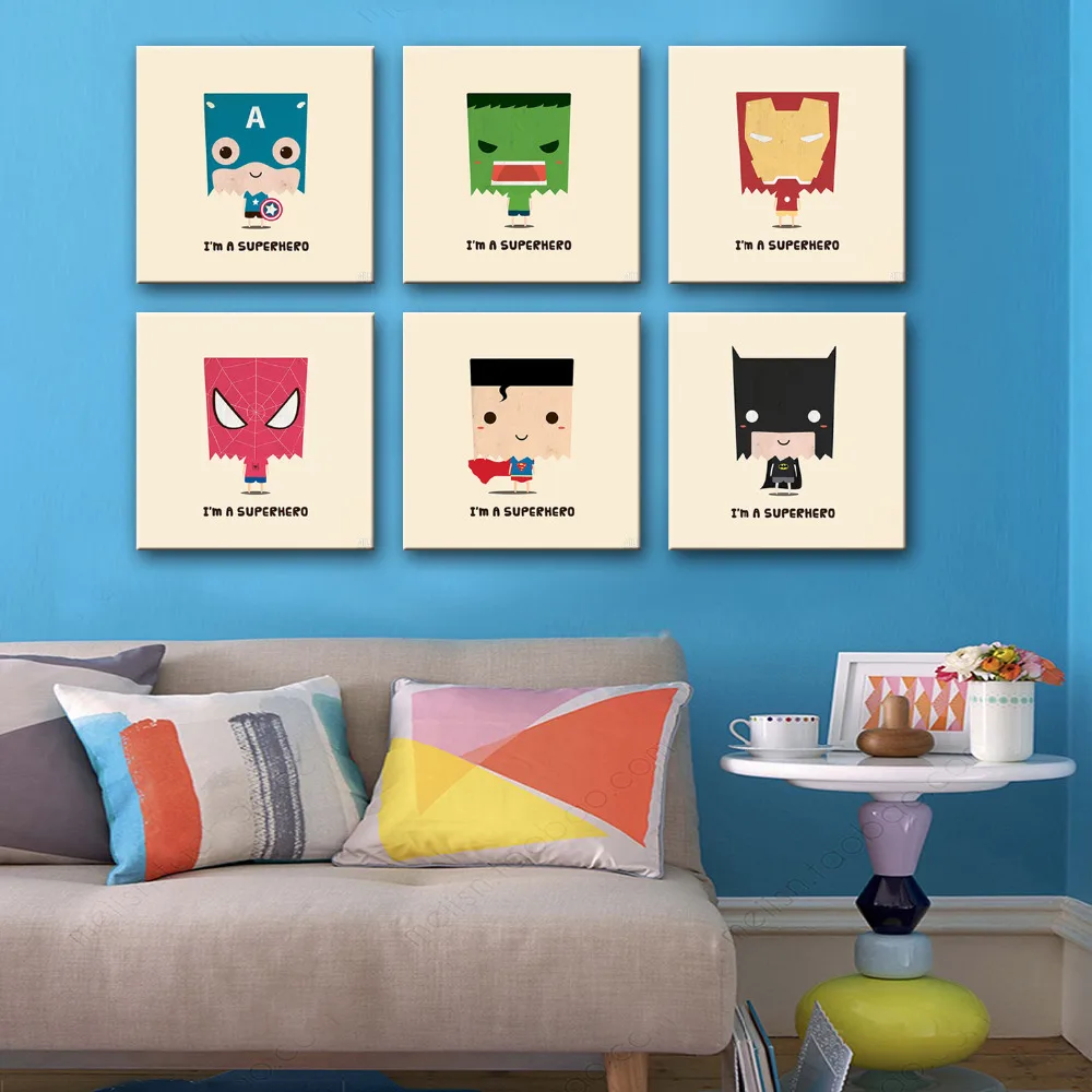 HD Cartoon Canvas Art Print Painting Poster, Print Wall Pictures For
