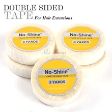 12 шт. 1,27 см* 3 ярда без блеска клейкая лента для наращивания волос Двусторонняя