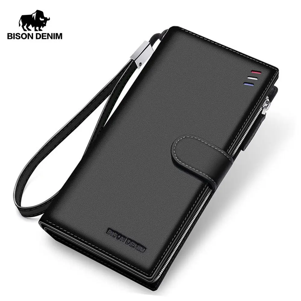 البيسون الدنيم الفاخرة العلامة التجارية الرجال محفظة جلدية Cowskin الرجال محفظة سستة جيب جودة الذكور مخلب حقيقية محفظة جلدية N8206 البيسون الدنيم الفاخرة العلامة التجارية الرجال محفظة جلدية Cowskin الرجال محفظة سستة جيب جودة الذكور مخلب حقيقية محفظة جلدية N8206