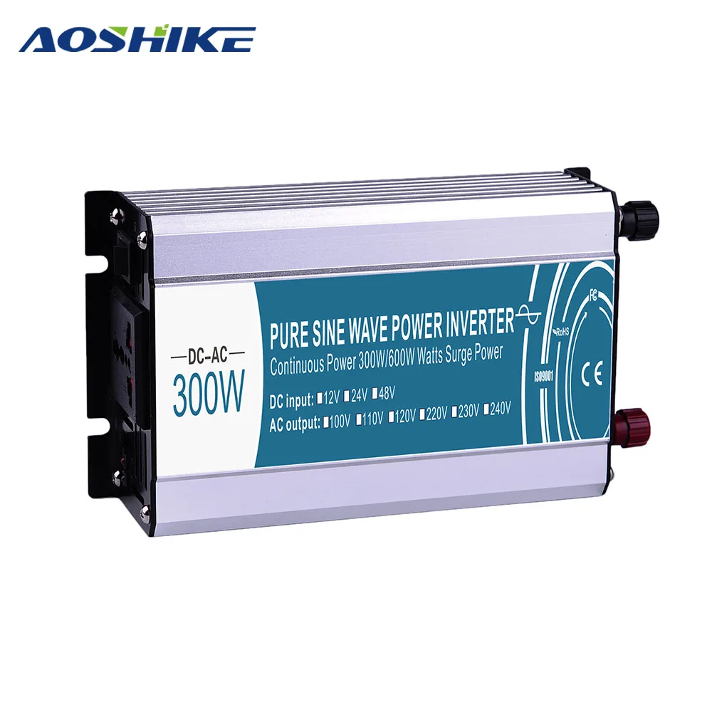 

AOSHIKE DC12V to AC 220V 110V Inversor Pure Sine Wave Car Inverter Power Inverter USB Car Charger Auto Power Voltage Converter