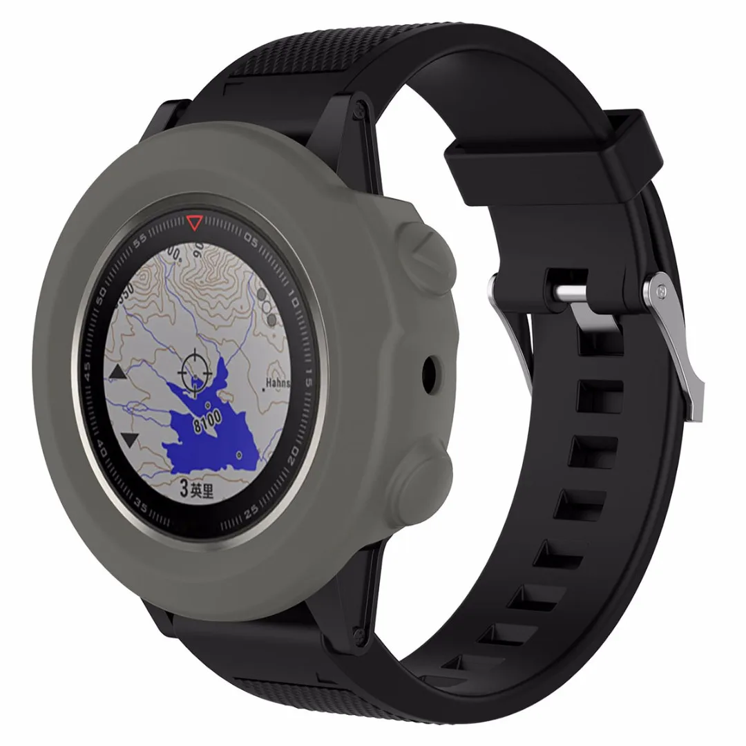 Mayitr Silicone Band Cover Case Skin Protector For Garmin Fenix 5X GPS Watch