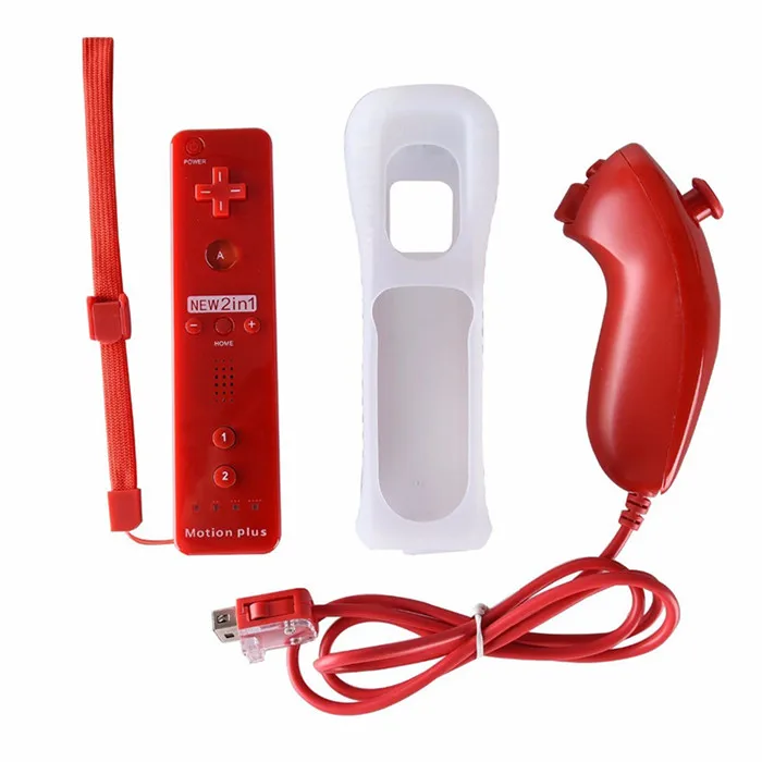 EastVita 2 in1 удаленного Nunchuk Combo Встроенный MOTION PLUS для wii контроллер с защитным силиконовый чехол r30