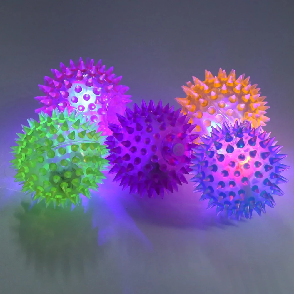 1pc Flashing LED Light Up High Bouncing Balls Children Novelty Sensory