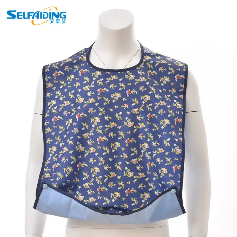 Bibs For Adults >> Small Roses Print Senior Adult Bib Clothing Protector For Adults With Waterproof Vinyl Backing Optional Crumb Catcher Bibs For Adults >> Small Roses Print Senior Adult Bib Clothing Protector For Adults With Waterproof Vinyl Backing Optional Crumb Catcher