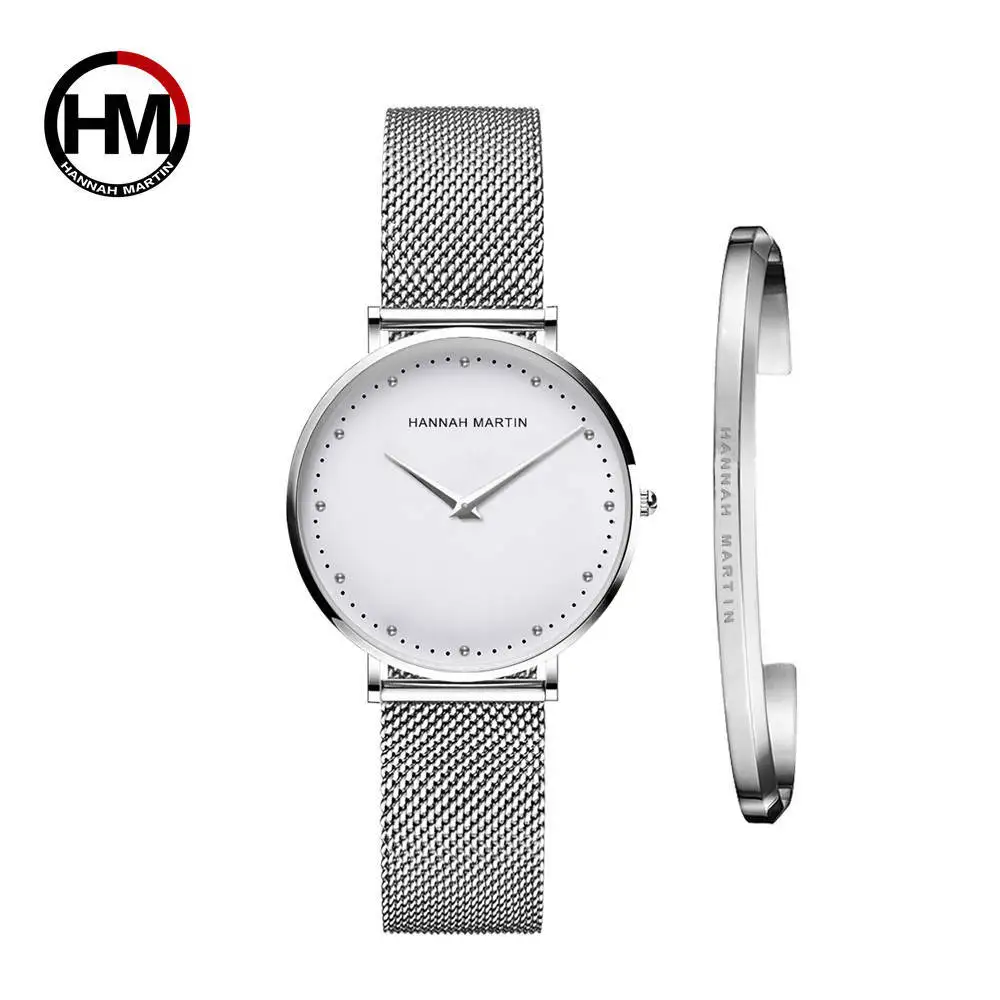 

zk30 Women Watch 1Set Bracelet JP Quartz Movement Simple Waterproof Rose Gold Stainless Steel Mesh Ladies Watch Relogio Feminino