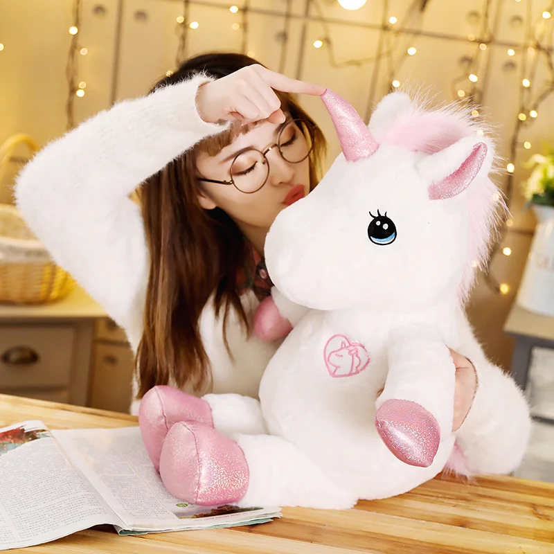35-80cm Lovely Unicorn Plush Toy Stuffed Kawaii Soft Unicorn Plush Toys for Children Creative Birthday Gift for Girls Lovers