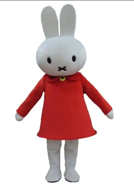 

Miffy Rabbit Mascot Coutume Fancy Dress Walking Cartoon Mascot Costume Halloween Custom Performance Costume performance props