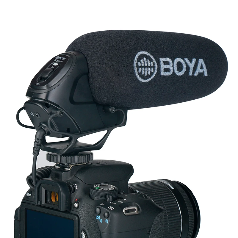 

BOYA BY-BM3030 On-Camera Microphone for DSLR Cameras Video Audio Recorders Condenser Mic with 1/4 Screw 3.5mm Jack for Speech