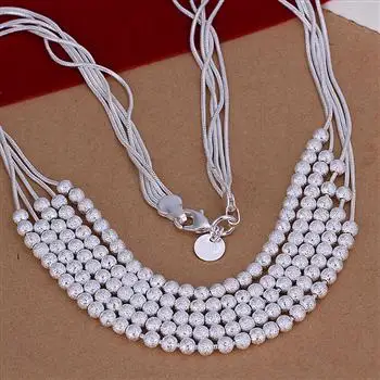 

Wholesale fashion jewelry N019, wholesale 925 Silver jewelry, high quality women's fashion 18 Line Necklace