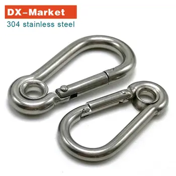 

m6 , 10pcs , m6*60 ss304 carabiner climbing with ring , High quality eye shackle