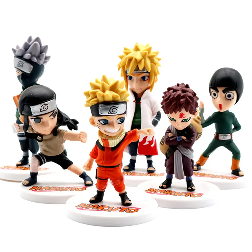 

6pcs/set Anime Naruto Figure Toys PVC Model Action Figures Sasuke Kakashi Sakura Gaara Itachi Obito Madara Collectible Toys Gift