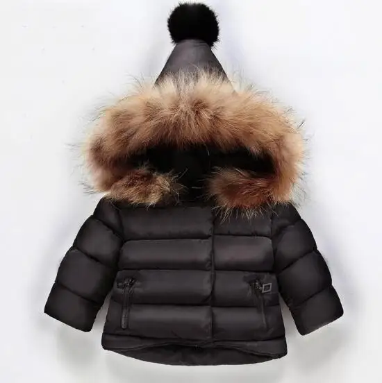 

Baby Girls Winter Coats 2017 Christmas Hooded Fur Collar Thicken Long Sleeve Children Fashion Warm Down Coat Kids Outerwear Red