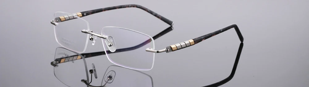 Сталь, нержавеющая титановая оправа для очков, мужские Оптические очки без оправы, фирменный дизайн, высокое качество, очки для чтения