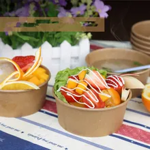 100 шт./упак. 9/16 унций круглые одноразовые Бумага чаша стеклянная чашка с крышкой на вынос Еда посылка крафт Бумага чаша