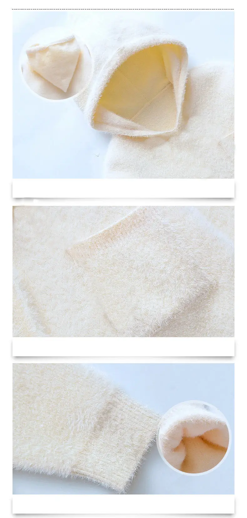 Осенние детские свитера с капюшоном Однотонная одежда пальто искусственный мех куницы пуловер, комплект одежды «Ласточкин хвост» для